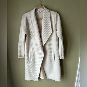 BB Dakota x Steve Madden Cream Ribbed quilted coat